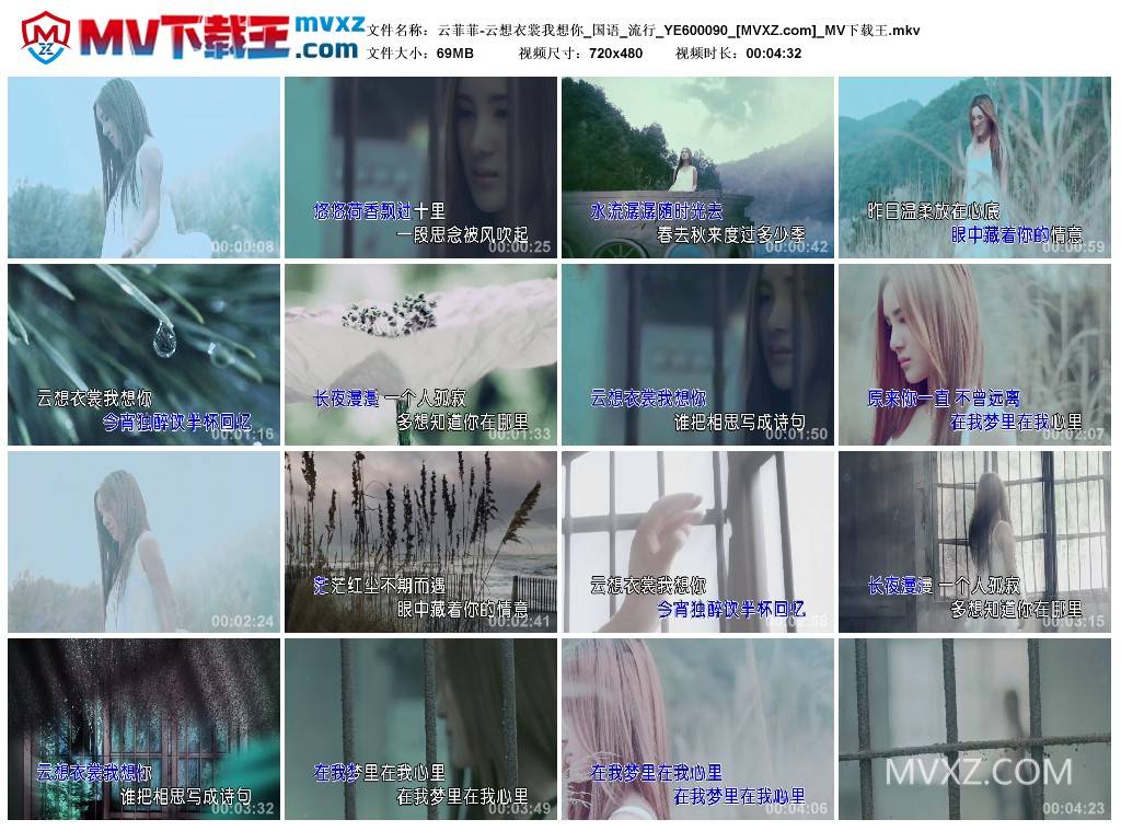 云菲菲-云想衣裳我想你_国语_流行_YE600090